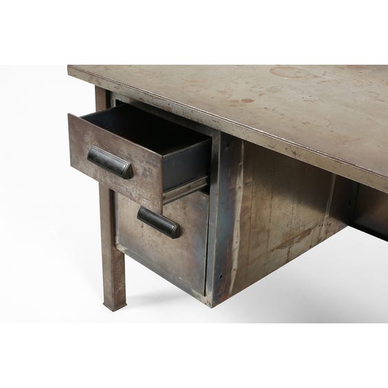 image of Vintage industrial metal desk