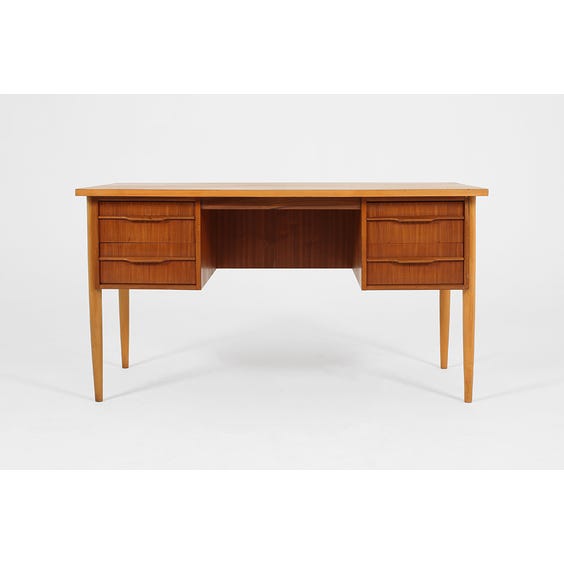 image of Large Midcentury Danish teak desk