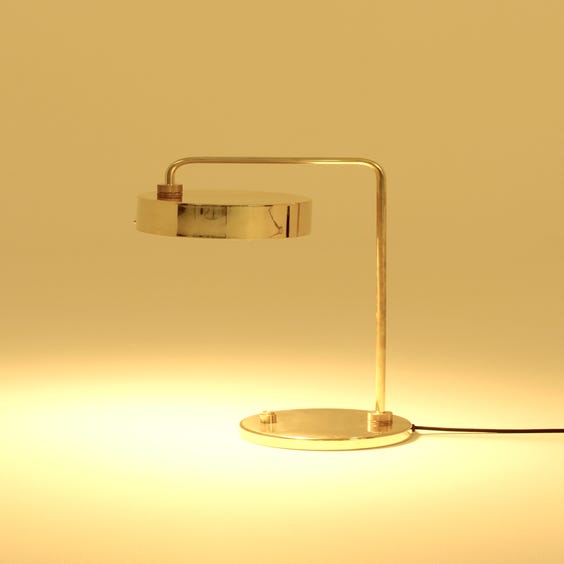 image of Danish polished brass desk lamp