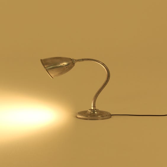 image of Brushed metal directional desk lamp