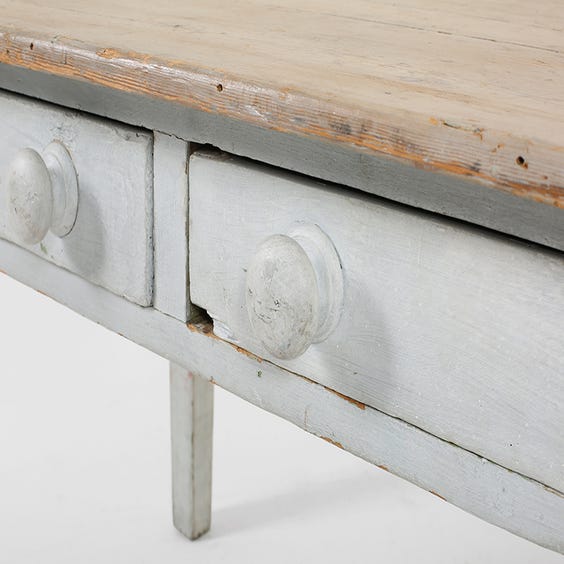 image of Oak soft grey kitchen table