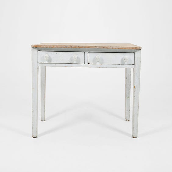 image of Oak soft grey kitchen table