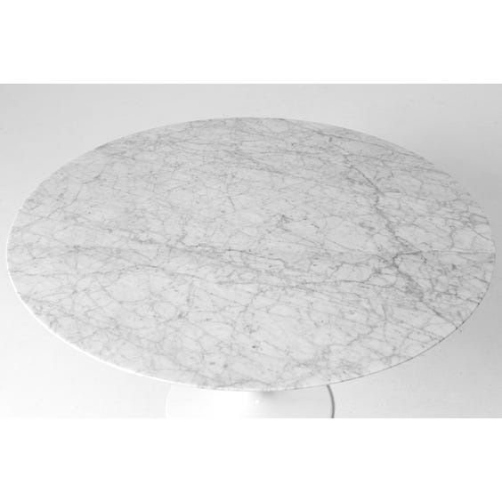 image of Saarinen circular white marble top table