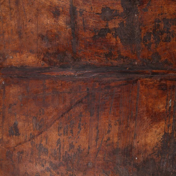 image of Reclaimed waxed dark wooden table