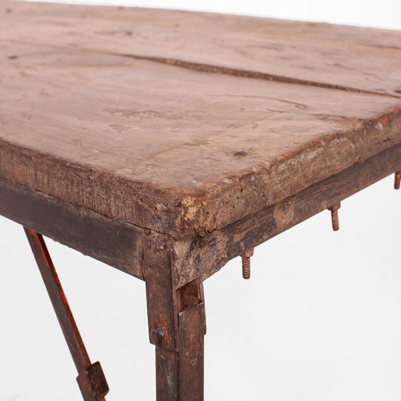 image of Reclaimed wooden three plank table