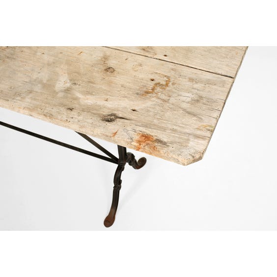 image of Distressed washboard top table