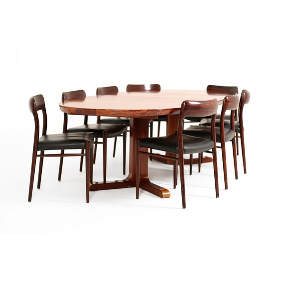 image of Oval polished rosewood dining table