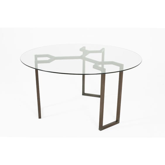 image of Brass and glass dining table
