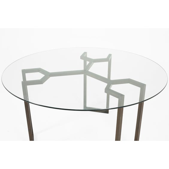 image of Brass and glass dining table