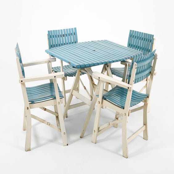 image of Midcentury French folding garden table