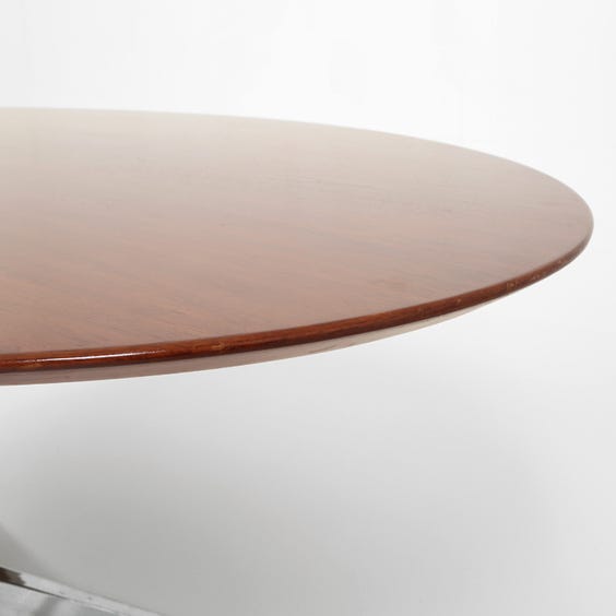 image of Midcentury oval walnut table