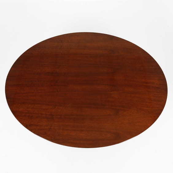 image of Midcentury oval walnut table
