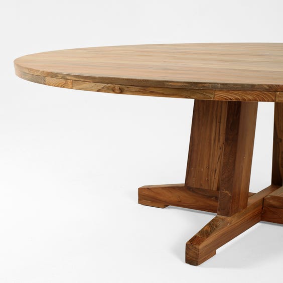 image of Modernist reclaimed teak dining table