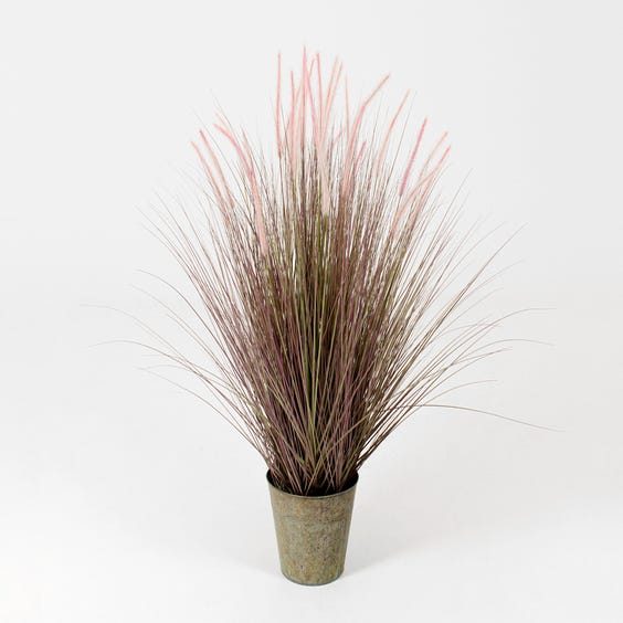 image of Artificial rush plant with pink flower