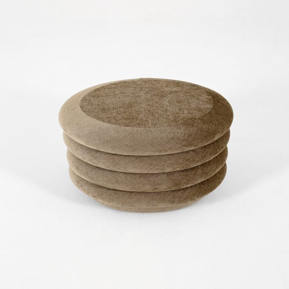 image of Ash grey crushed velvet footstool
