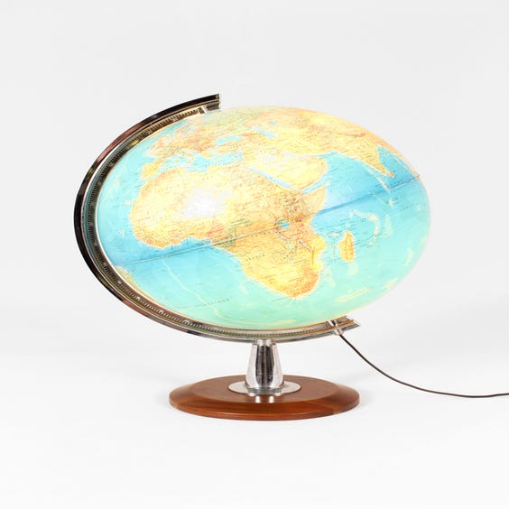 image of Large vintage light up globe
