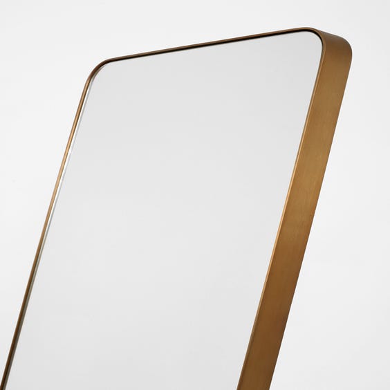 image of Modern brushed brass cheval mirror