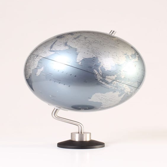 image of Modern grey silver office globe