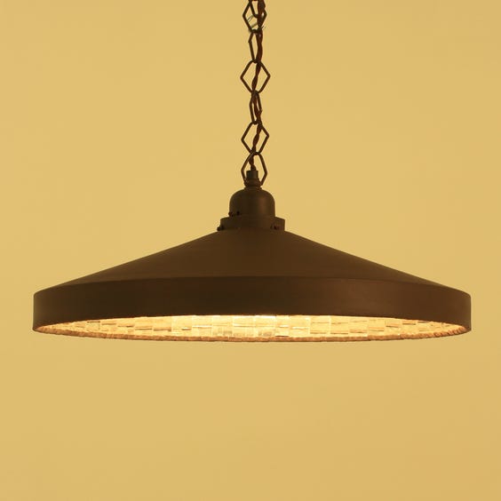 image of Brown industrial metal pendant lamp
