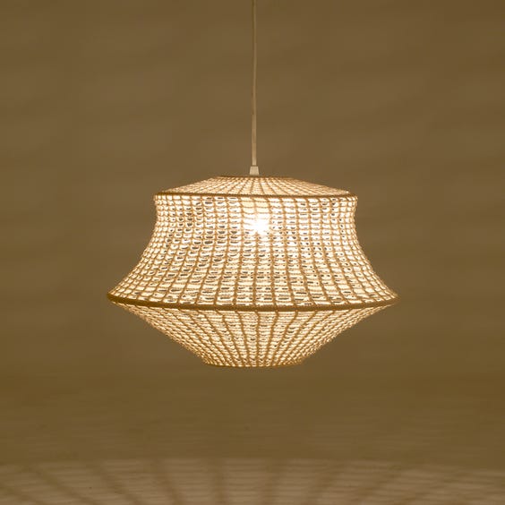 image of Modern crochet pendant lamp