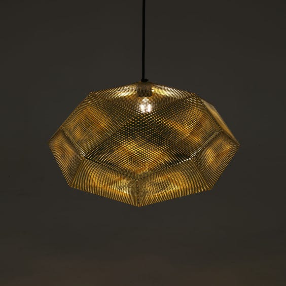 image of Modern brass Tom Dixon geodesic pendant lamp