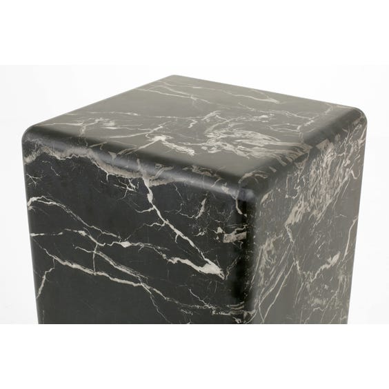 image of Black faux marble display plinth