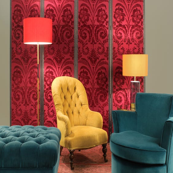 image of Teal velvet curved cocktail chair