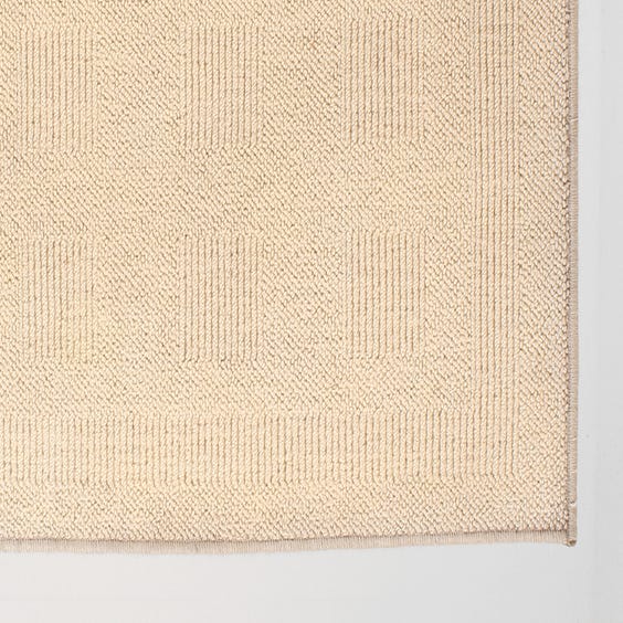 image of Cream multi-square patterned rug