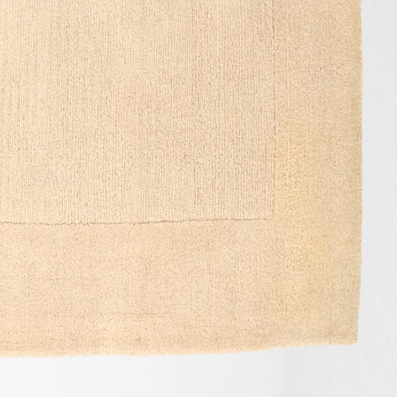 image of Cream wool rug square insert