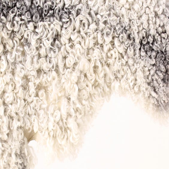 image of Natural Mongolian curly sheepskin rug