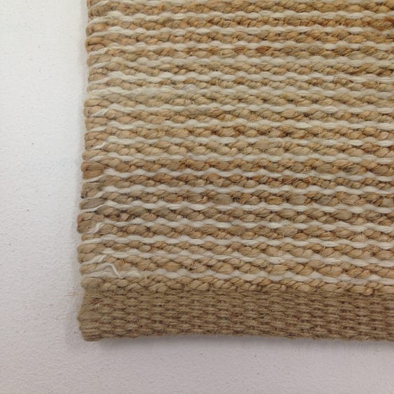 image of Straw twisted hemp wool rug