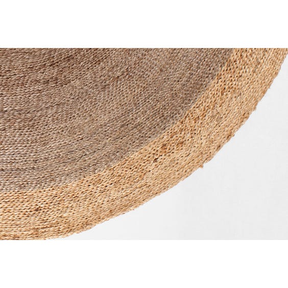 image of Pewter straw twisted hemp circular rug