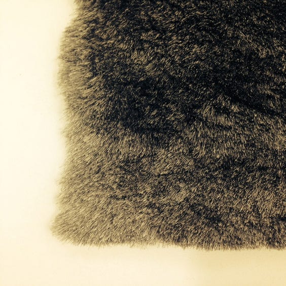 image of Two tone grey fur texture rug