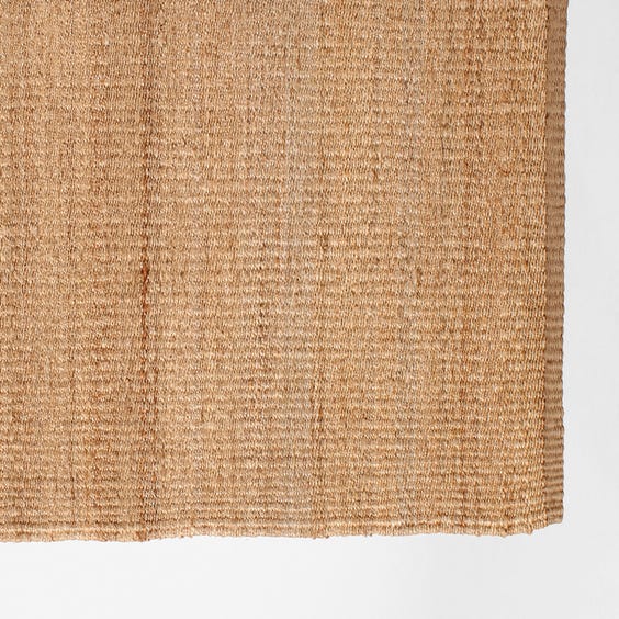 image of Straw coloured woven hemp rug