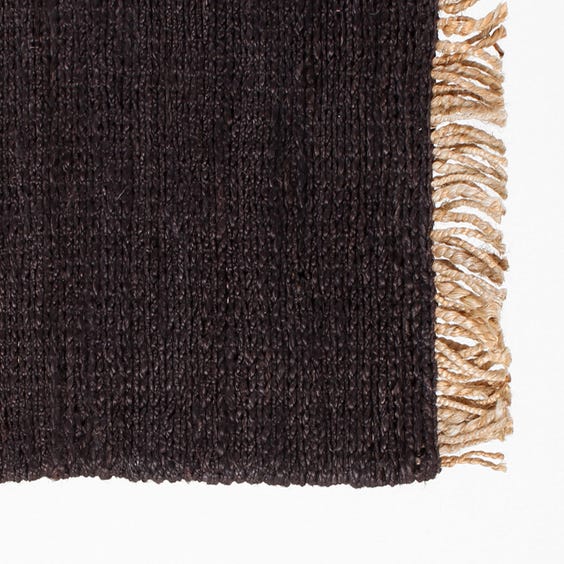 image of Charcoal woven hemp door mat