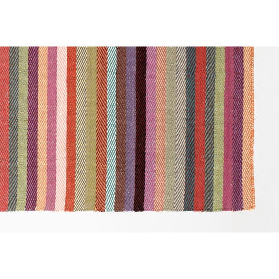 image of Warm colours striped woven rug