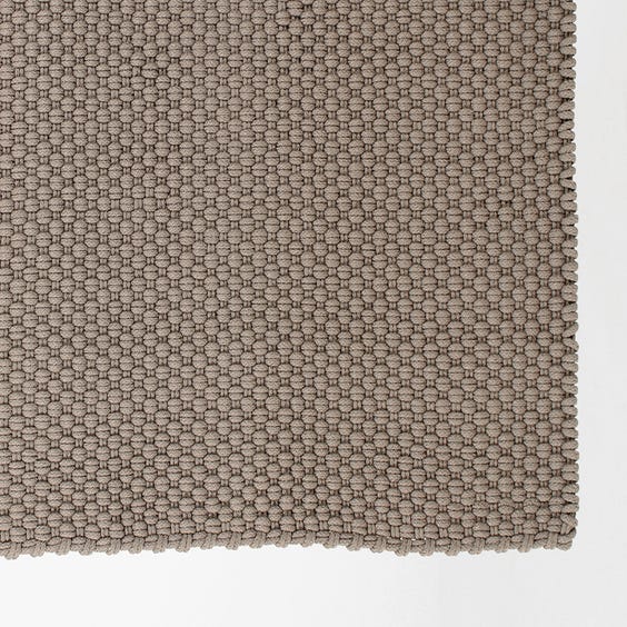 image of Mid warm grey rope woven rug