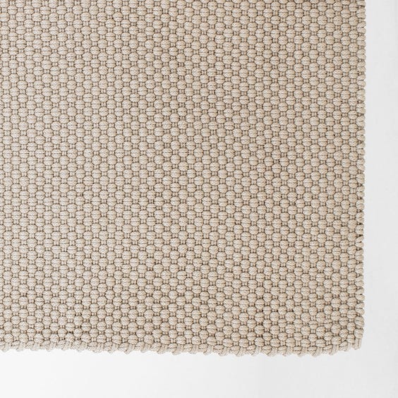 image of Pale warm grey rope woven rug
