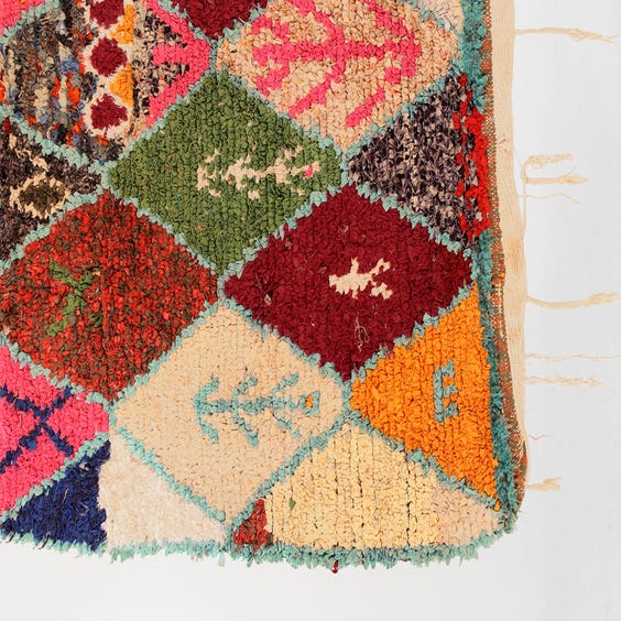 image of Multicolour Moroccan boucherouite rug