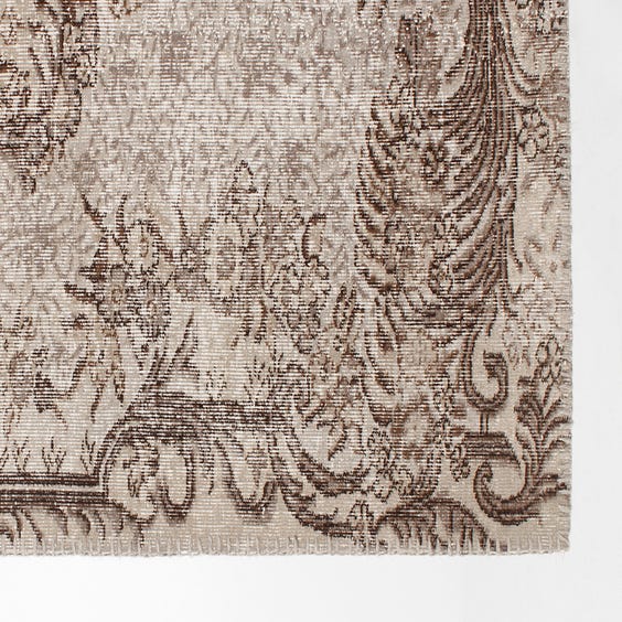 image of Faded grey tapestry rug