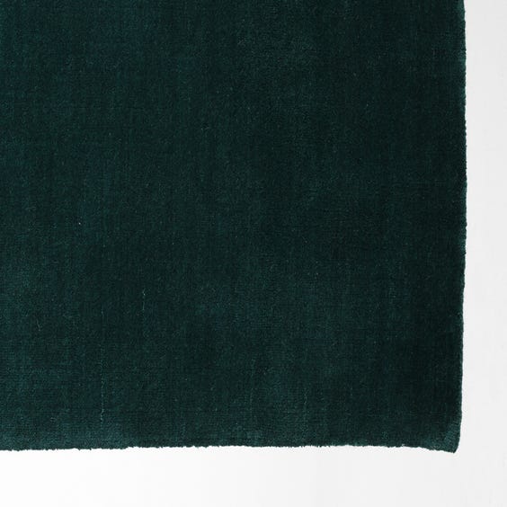 image of Teal green short pile rectangular rug