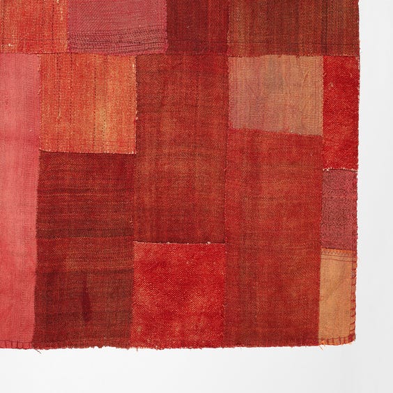 image of Turkish red patchwork rug