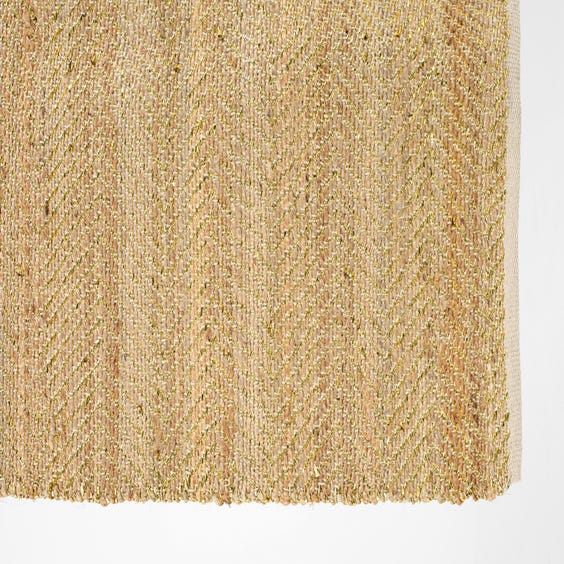 image of Woven jute and gold rug