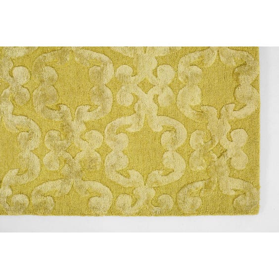 image of Lime gold ornate rug