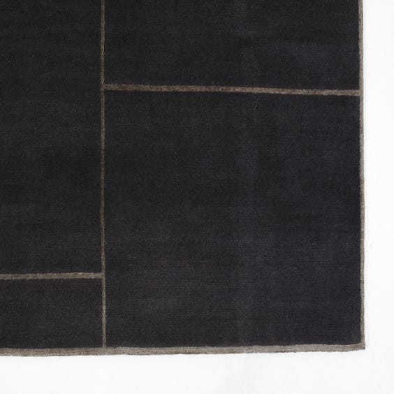 image of Large grey tiled rug