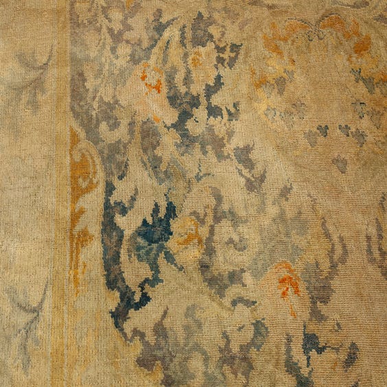image of Vintage large floral tapestry rug