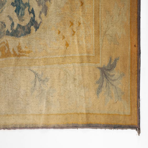 image of Vintage large floral tapestry rug