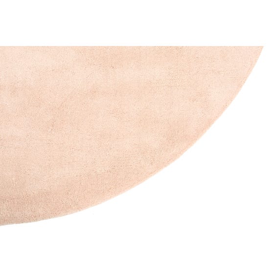 image of Muted blush pink circular rug