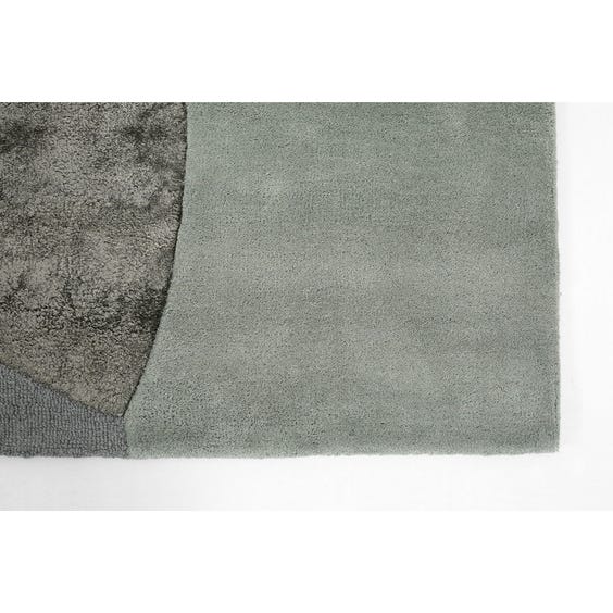 image of Modern blue abstract circles rug