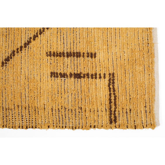 image of Moroccan style hand woven honey gold rug